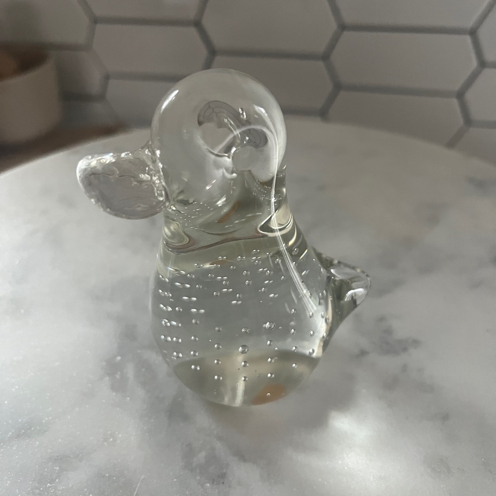 Glass‎ Duck Paperweight